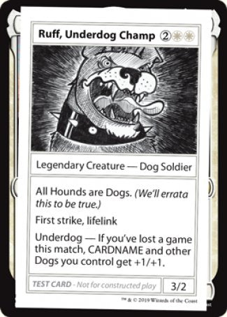 Ruff, Underdog Champ (2021 Edition) [Mystery Booster Playtest Cards] | Tables and Towers