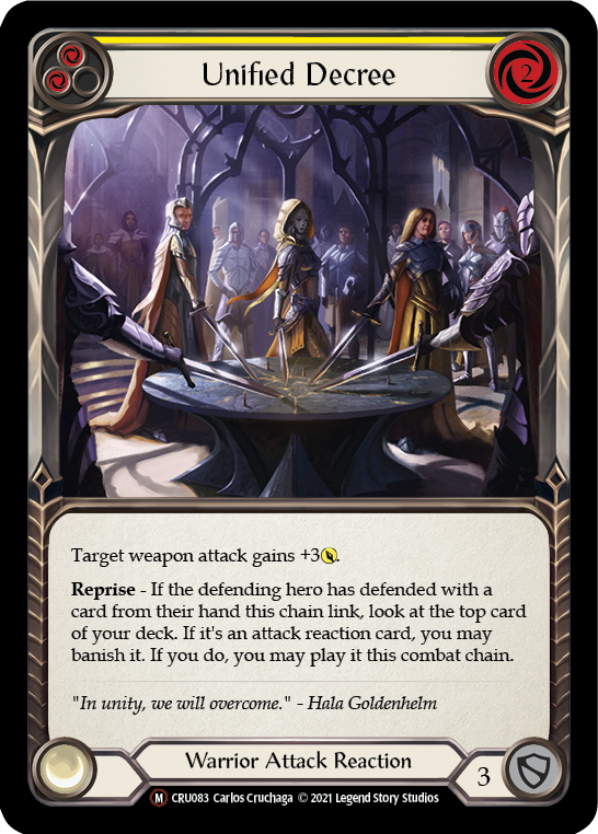 Unified Decree [U-CRU083] (Crucible of War Unlimited)  Unlimited Rainbow Foil | Tables and Towers