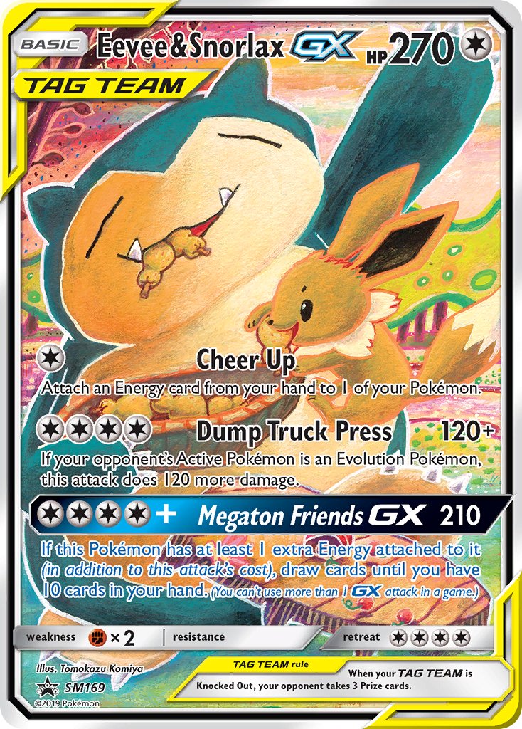 Eevee & Snorlax GX (SM169) [Sun & Moon: Black Star Promos] | Tables and Towers