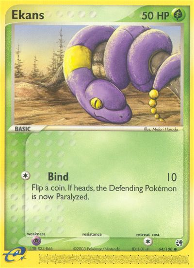 Ekans (64/100) [EX: Sandstorm] | Tables and Towers