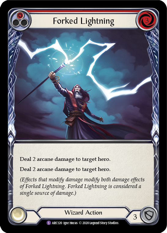 Forked Lightning [U-ARC120] (Arcane Rising Unlimited)  Unlimited Normal | Tables and Towers