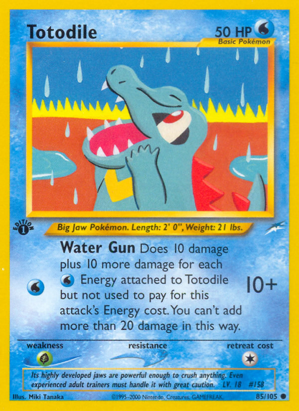 Totodile (85/105) [Neo Destiny 1st Edition] | Tables and Towers