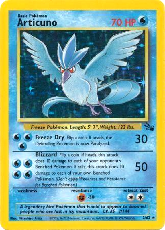 Articuno (2/62) [Fossil Unlimited] | Tables and Towers