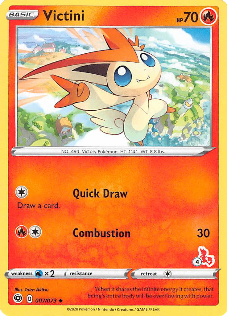 Victini (007/073) (Cinderace Stamp #4) [Battle Academy 2022] | Tables and Towers