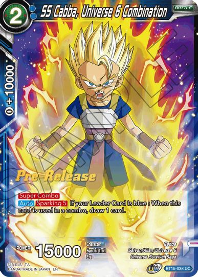 SS Cabba, Universe 6 Combination (BT15-038) [Saiyan Showdown Prerelease Promos] | Tables and Towers