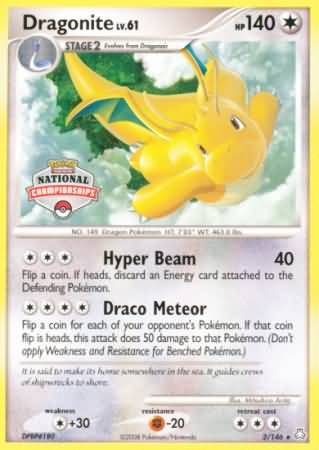 Dragonite (2/146) (National Championship) [Diamond & Pearl: Legends Awakened] | Tables and Towers