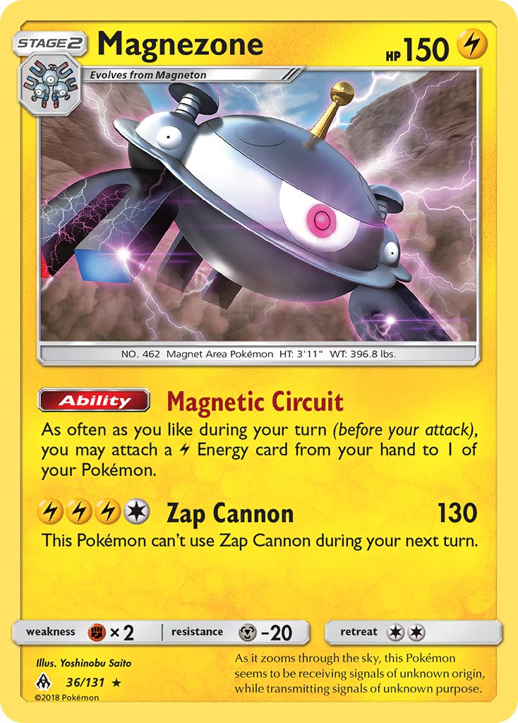 Magnezone (36/131) (Prerelease Kit Exclusive) (Theme Deck Exclusive) [Sun & Moon: Forbidden Light] | Tables and Towers