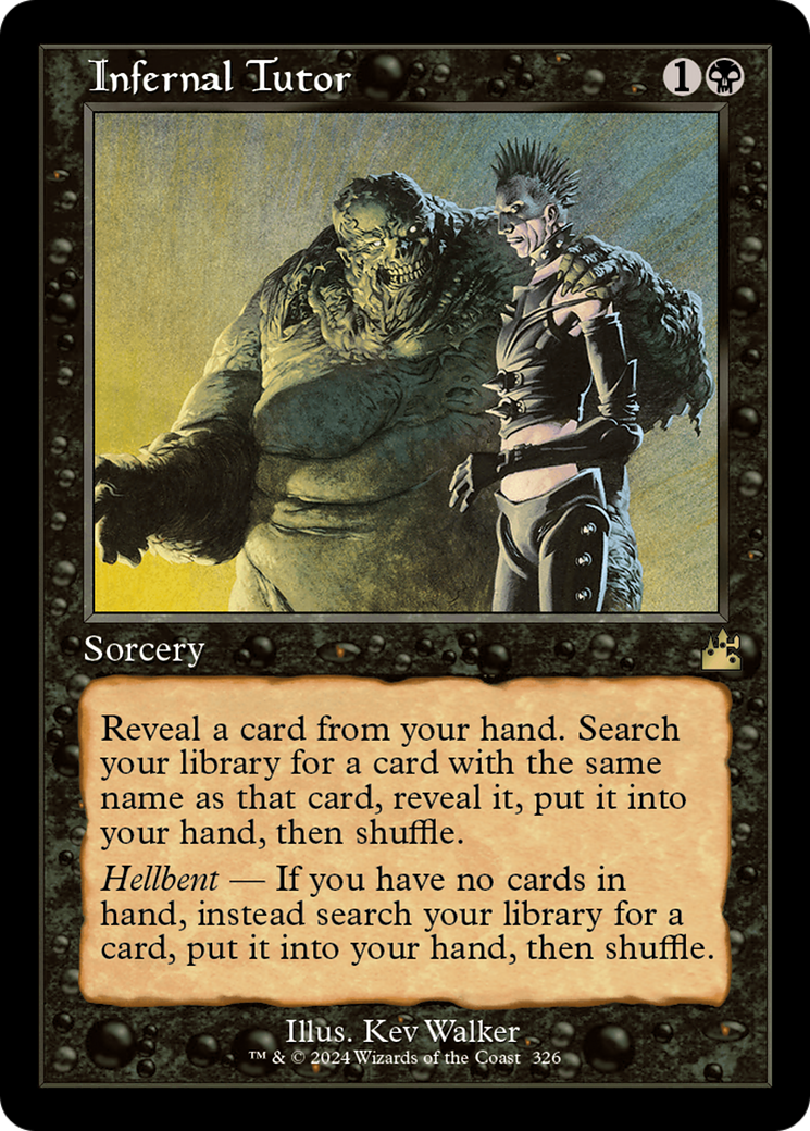 Infernal Tutor (Retro Frame) [Ravnica Remastered] | Tables and Towers
