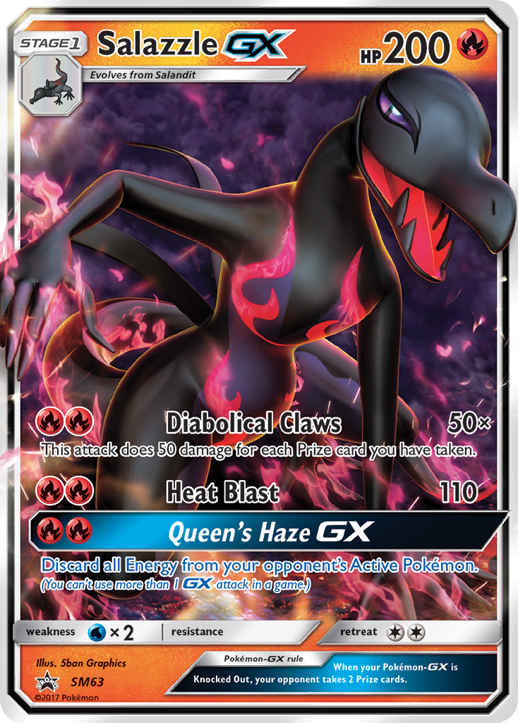 Salazzle GX (SM63) [Sun & Moon: Black Star Promos] | Tables and Towers