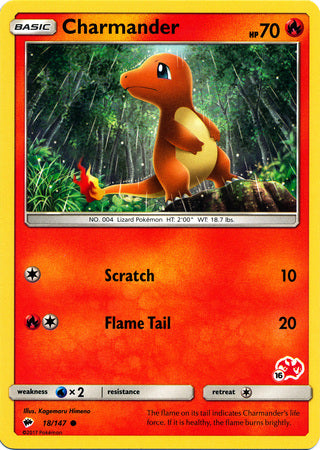 Charmander (18/147) (Charizard Stamp #16) [Battle Academy 2020] | Tables and Towers