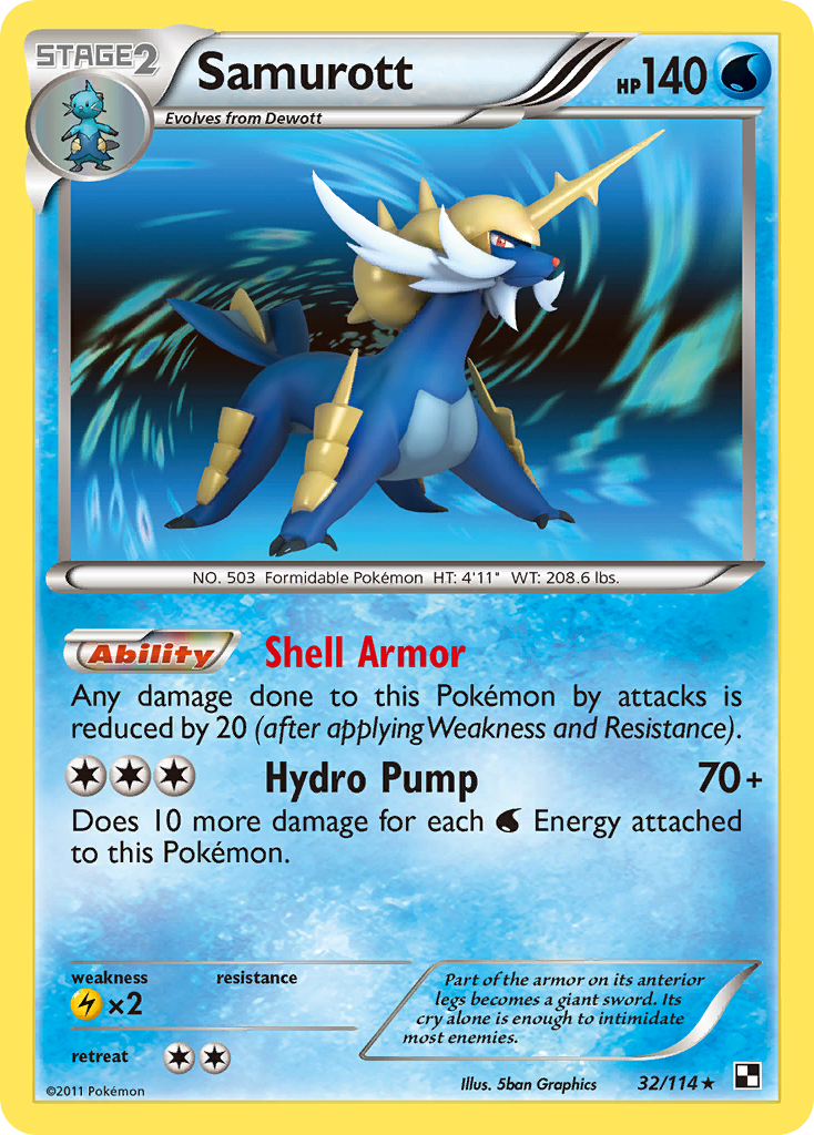 Samurott (32/114) [Black & White: Base Set] | Tables and Towers