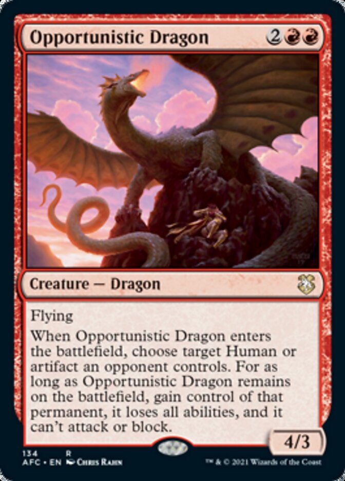 Opportunistic Dragon [Dungeons & Dragons: Adventures in the Forgotten Realms Commander] | Tables and Towers