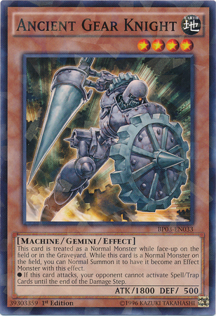 Ancient Gear Knight [BP03-EN033] Shatterfoil Rare | Tables and Towers