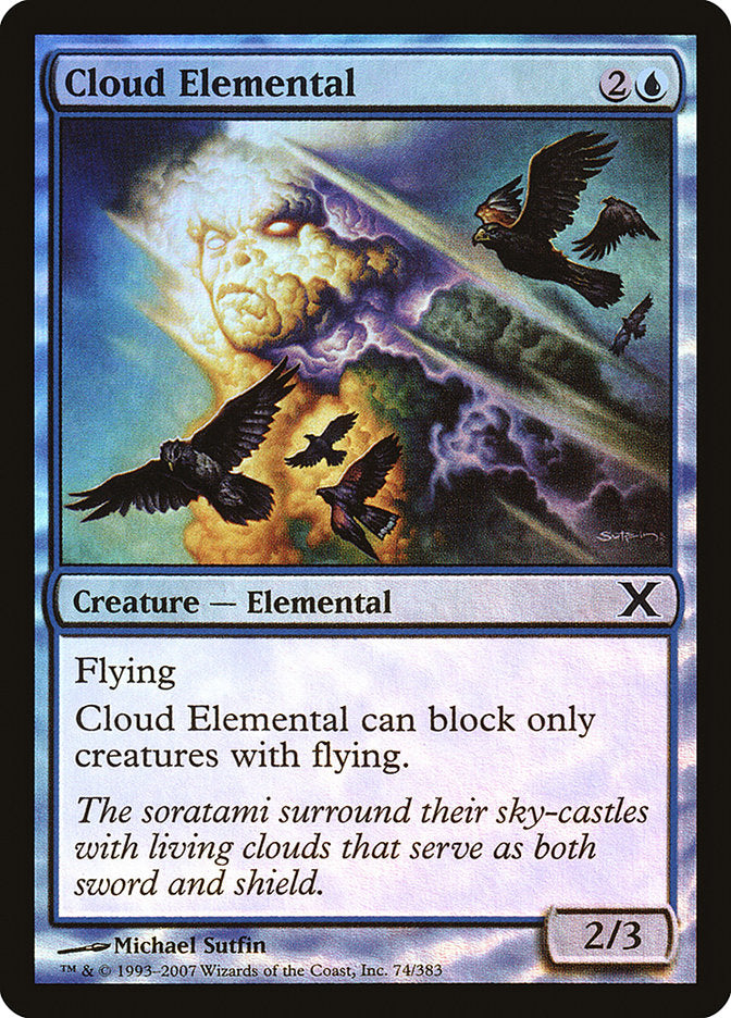 Cloud Elemental (Premium Foil) [Tenth Edition] | Tables and Towers