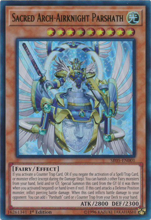 Sacred Arch-Airknight Parshath [SR05-EN001] Ultra Rare | Tables and Towers