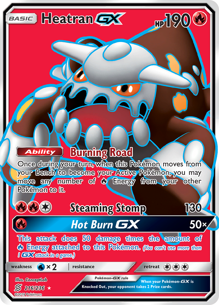 Heatran GX (216/236) [Sun & Moon: Unified Minds] | Tables and Towers