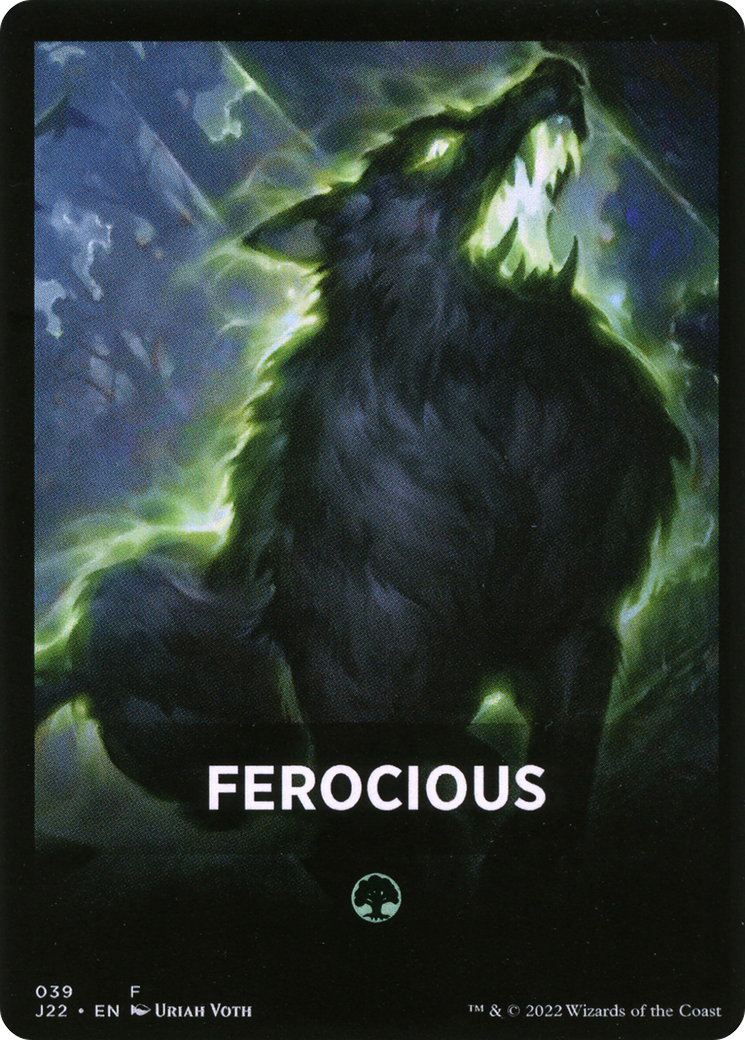 Ferocious Theme Card [Jumpstart 2022 Front Cards] | Tables and Towers