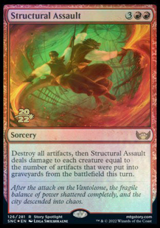 Structural Assault [Streets of New Capenna Prerelease Promos] | Tables and Towers