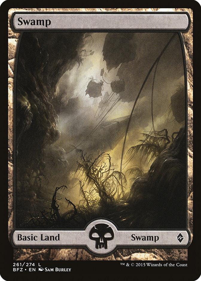 Swamp (261) (Full Art) [Battle for Zendikar] | Tables and Towers