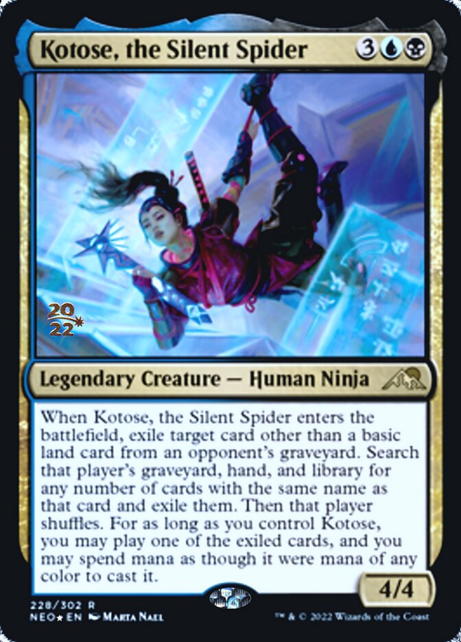 Kotose, the Silent Spider [Kamigawa: Neon Dynasty Prerelease Promos] | Tables and Towers