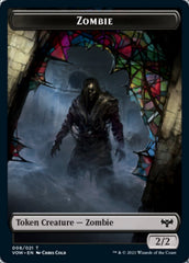 Zombie (008) // Vampire (016) Double-Sided Token [Innistrad: Crimson Vow Tokens] | Tables and Towers