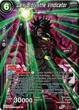 Dark Broly, the Vindicator (Common) (BT13-136) [Supreme Rivalry] | Tables and Towers