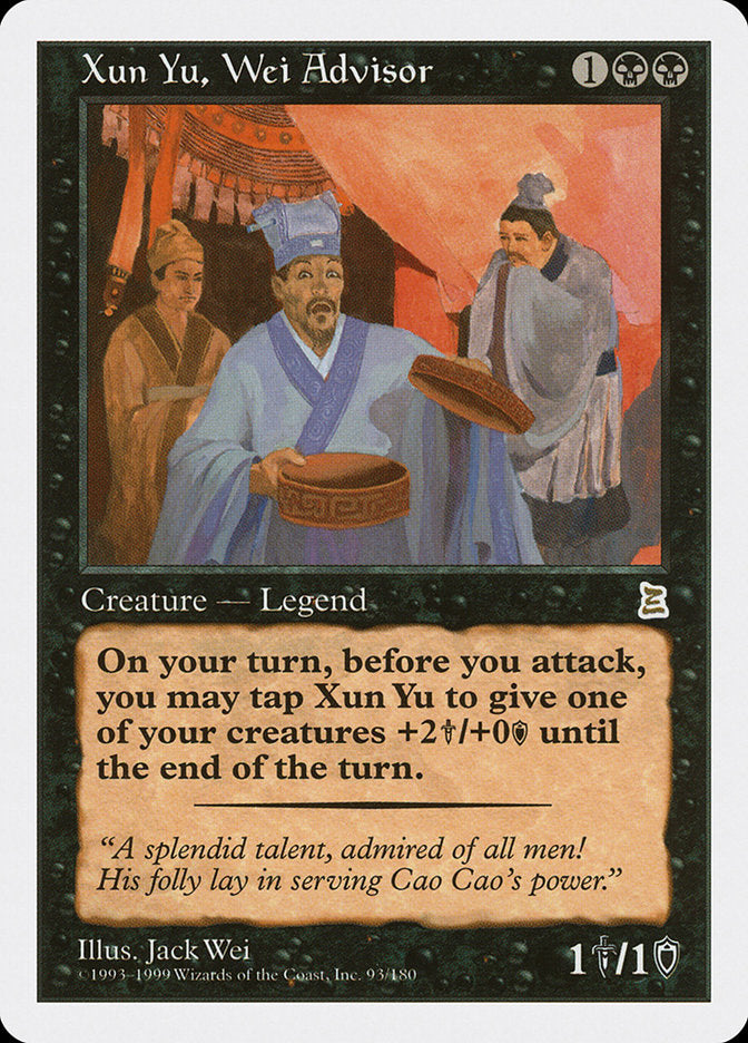 Xun Yu, Wei Advisor [Portal Three Kingdoms] | Tables and Towers