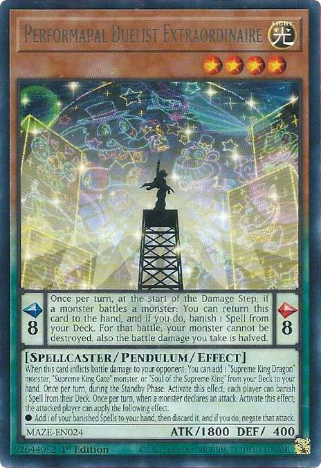 Performapal Duelist Extraordinaire [MAZE-EN024] Rare | Tables and Towers