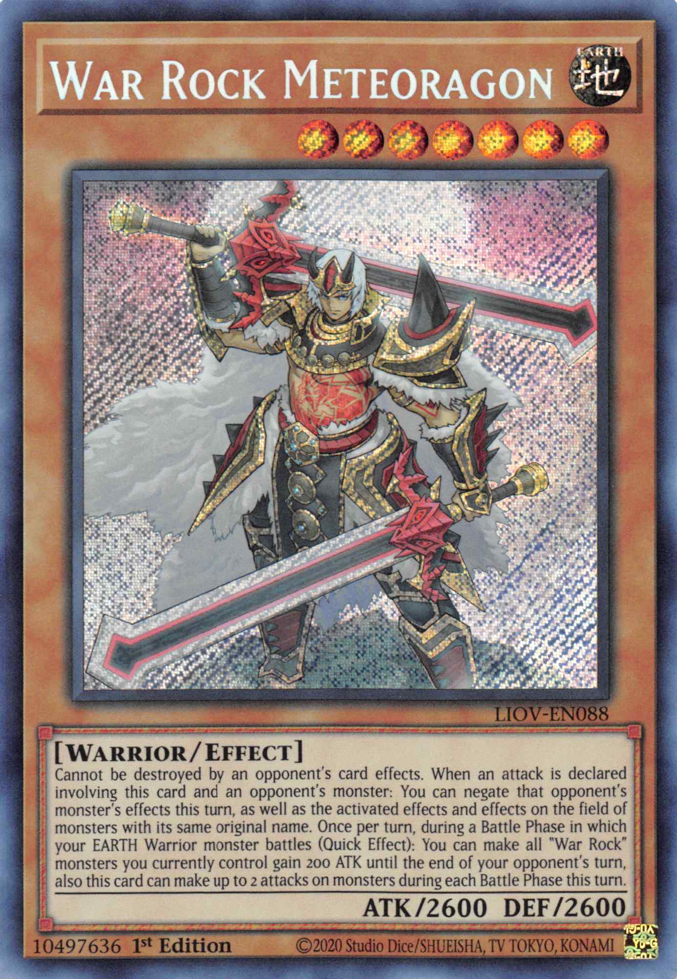 War Rock Meteoragon [LIOV-EN088] Secret Rare | Tables and Towers