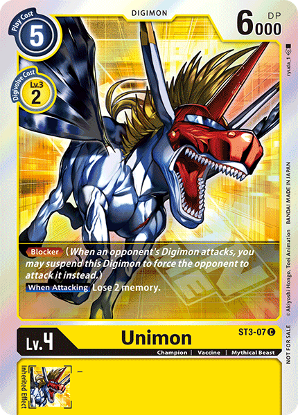 Unimon [ST3-07] (Event Pack) [Starter Deck: Heaven's Yellow Promos] | Tables and Towers