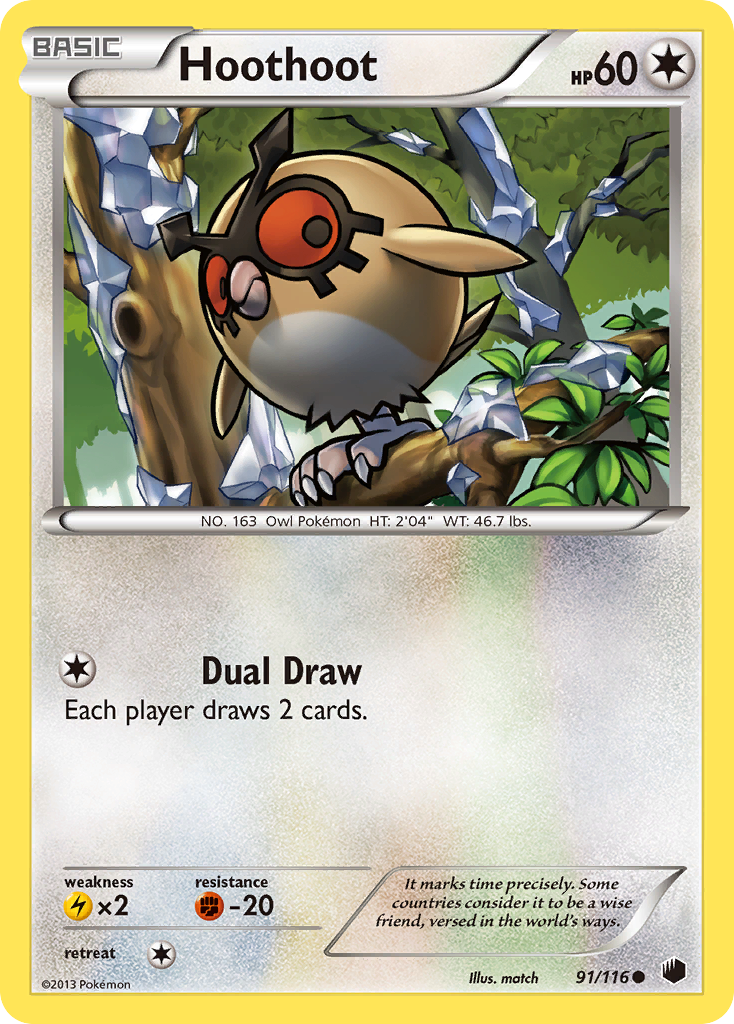 Hoothoot (91/116) [Black & White: Plasma Freeze] | Tables and Towers