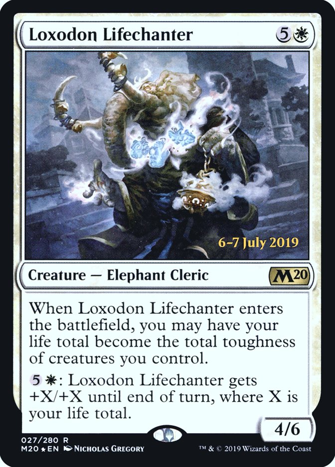 Loxodon Lifechanter [Core Set 2020 Prerelease Promos] | Tables and Towers