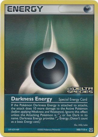 Darkness Energy (103/113) (Stamped) [EX: Delta Species] | Tables and Towers