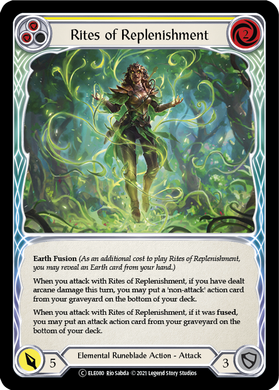 Rites of Replenishment (Yellow) [U-ELE080] (Tales of Aria Unlimited)  Unlimited Rainbow Foil | Tables and Towers