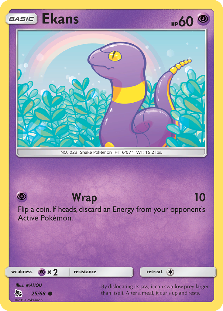 Ekans (25/68) [Sun & Moon: Hidden Fates] | Tables and Towers