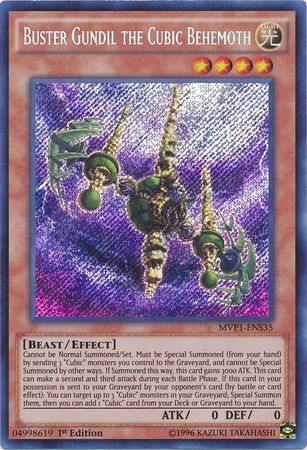 Buster Gundil the Cubic Behemoth [MVP1-ENS35] Secret Rare | Tables and Towers