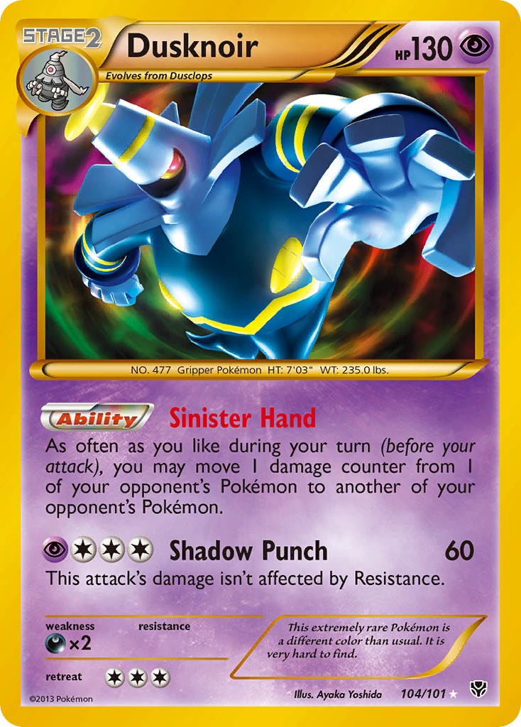 Dusknoir (104/101) [Black & White: Plasma Blast] | Tables and Towers