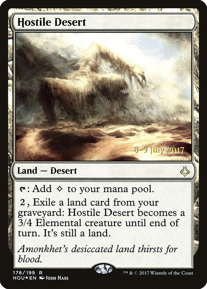 Hostile Desert [Hour of Devastation Prerelease Promos] | Tables and Towers