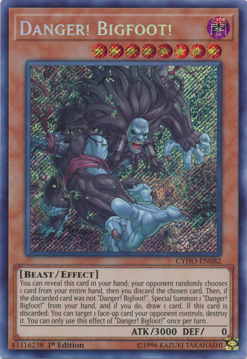 Danger! Bigfoot! [CYHO-EN082] Secret Rare | Tables and Towers