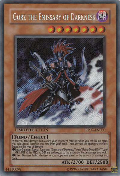 Gorz the Emissary of Darkness [RP02-EN000] Secret Rare | Tables and Towers