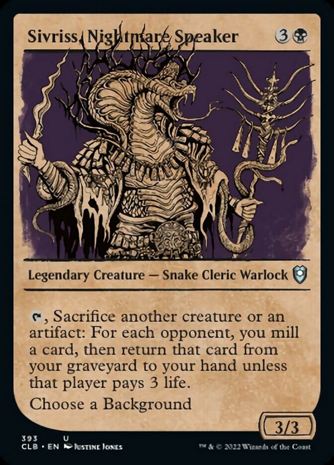 Sivriss, Nightmare Speaker (Showcase) [Commander Legends: Battle for Baldur's Gate] | Tables and Towers