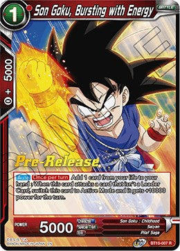 Son Goku, Bursting with Energy (BT10-007) [Rise of the Unison Warrior Prerelease Promos] | Tables and Towers