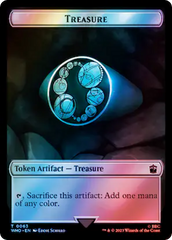 Alien Angel // Treasure (0063) Double-Sided Token (Surge Foil) [Doctor Who Tokens] | Tables and Towers