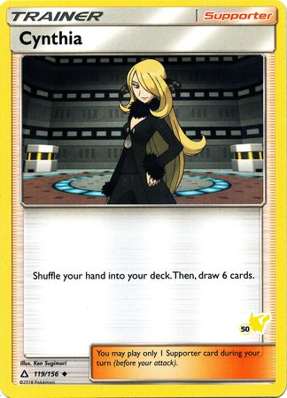 Cynthia (119/156) (Pikachu Stamp #50) [Battle Academy 2020] | Tables and Towers