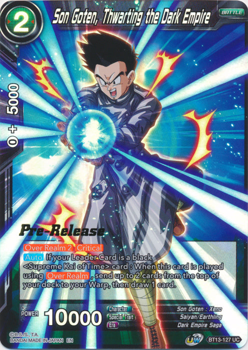 Son Goten, Thwarting the Dark Empire (BT13-127) [Supreme Rivalry Prerelease Promos] | Tables and Towers