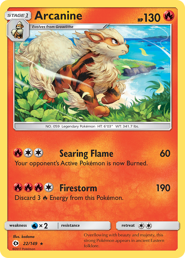 Arcanine (22/149) [Sun & Moon: Base Set] | Tables and Towers