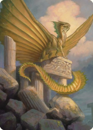 Ancient Gold Dragon Art Card (05) [Commander Legends: Battle for Baldur's Gate Art Series] | Tables and Towers