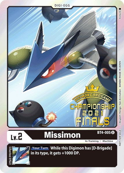 Missimon [BT4-005] (2021 Championship Finals Event Pack Alt-Art Gold Stamp Set) [Great Legend Promos] | Tables and Towers