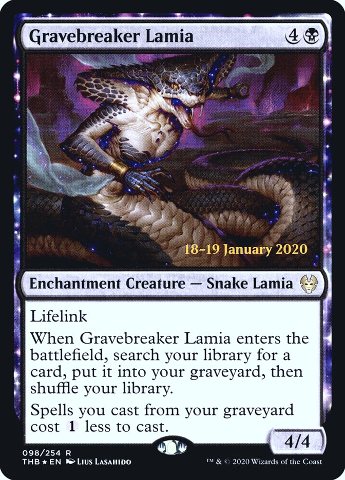 Gravebreaker Lamia [Theros Beyond Death Prerelease Promos] | Tables and Towers