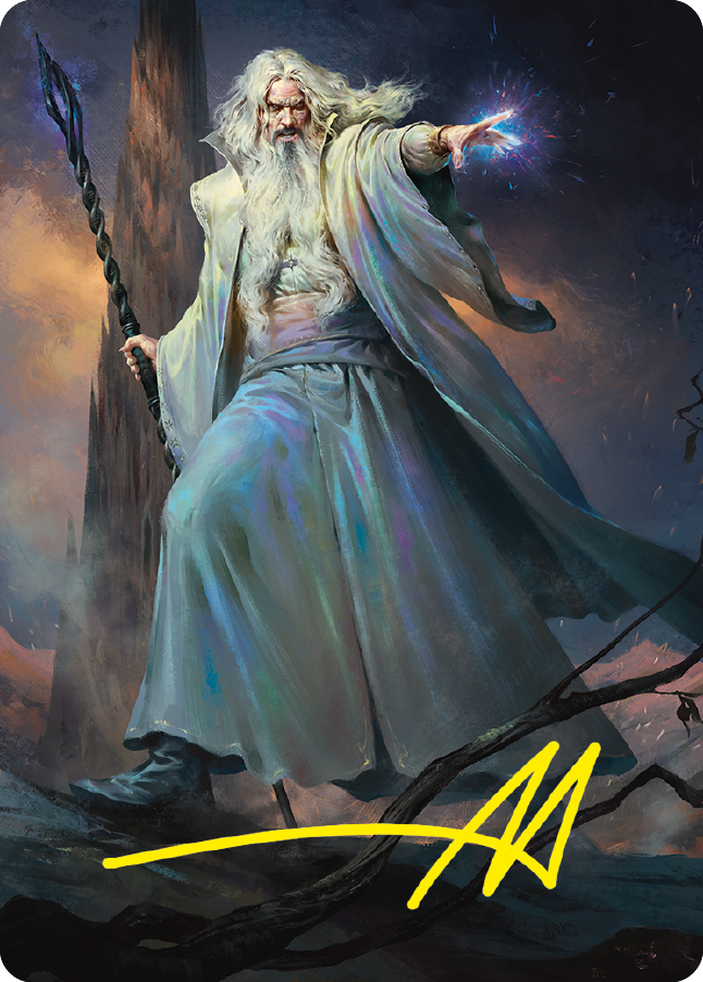 Saruman of Many Colors Art Card (Gold-Stamped Signature) [The Lord of the Rings: Tales of Middle-earth Art Series] | Tables and Towers